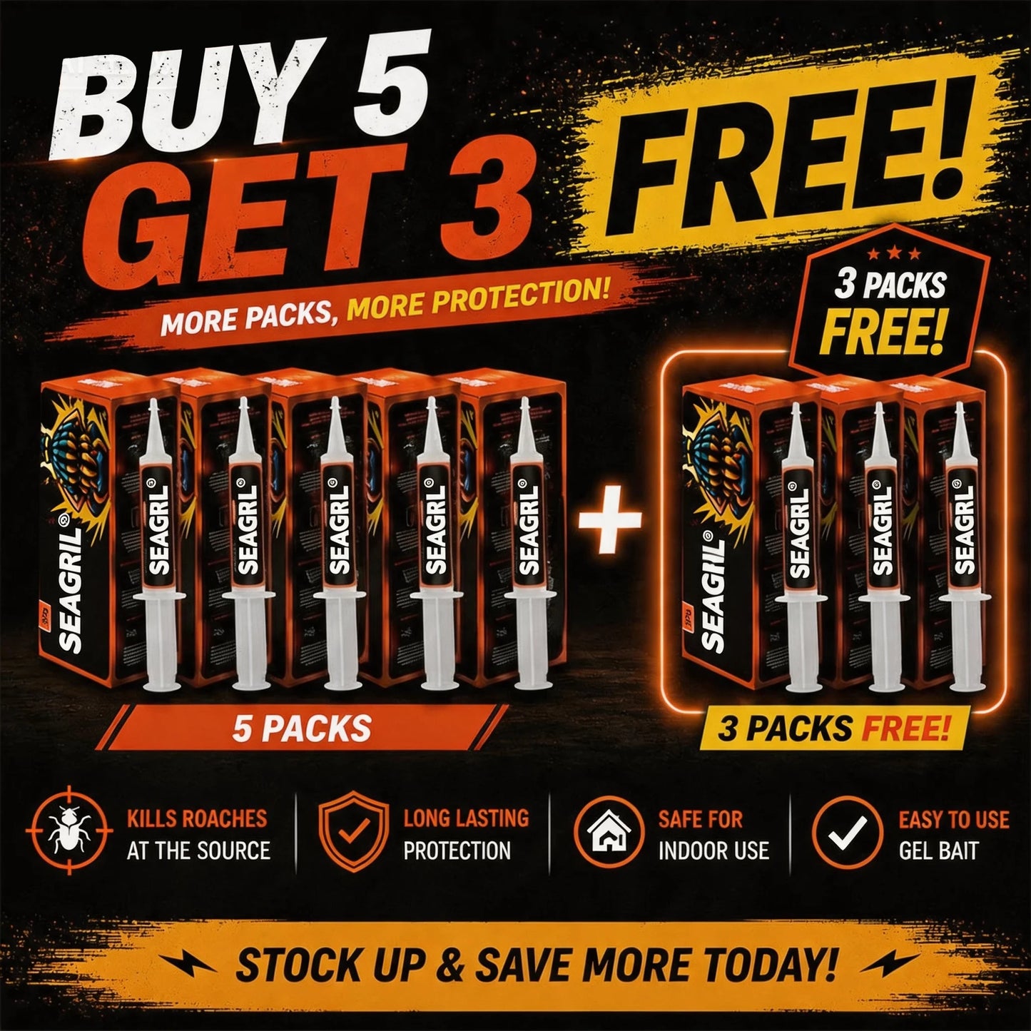 🔥Limited-Time Offer – Save 50% Today🔥SEAGRIL® Cockroach Gel Bait (New Upgraded Formula)