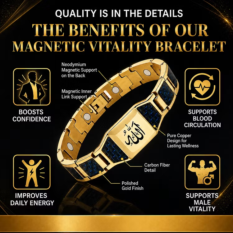✨🔥Men's Strength & Vitality Bracelet💯🎂Upgrade Your Energy, Style, and Confidence