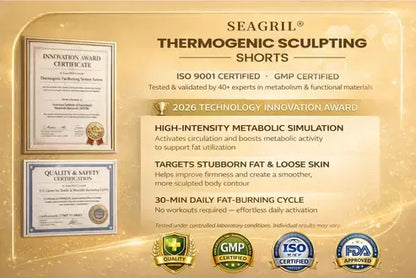 SEAGRIL® 𝐌𝐨𝐫𝐢𝐧𝐠𝐚 & 𝐁𝐞𝐫𝐛𝐞𝐫𝐢𝐧𝐞 4‑In‑1 Micro‑Particle Sculpting & Fat‑Burn Shorts