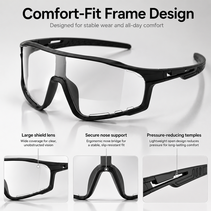 UV400 Photochromic Polarized Safety Glasses