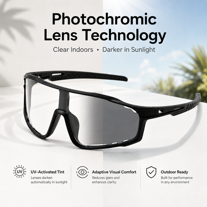UV400 Photochromic Polarized Safety Glasses