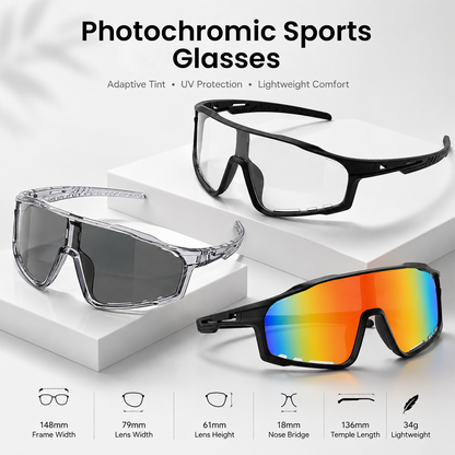UV400 Photochromic Polarized Safety Glasses