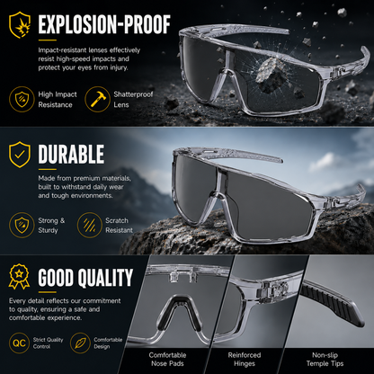 UV400 Photochromic Polarized Safety Glasses