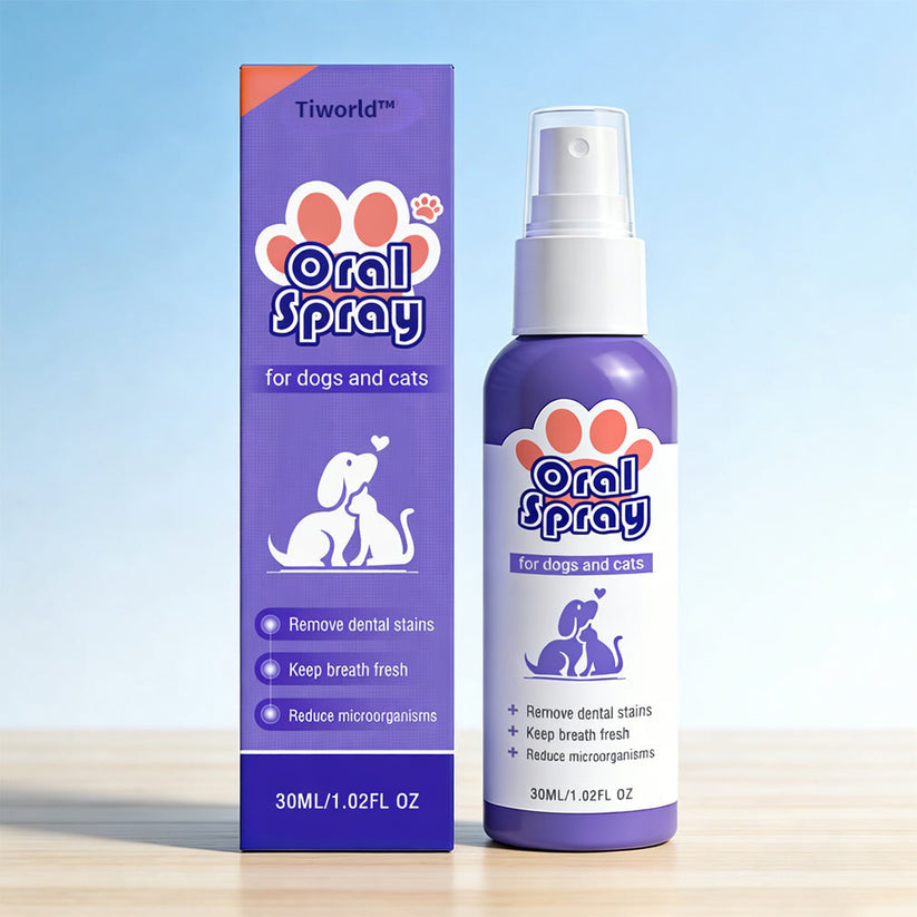 Tiworld® Pet Oral Spray ✅ Freshen Breath, Remove Tartar & Promote gum regeneration, stabilize teeth 🦷-$AC