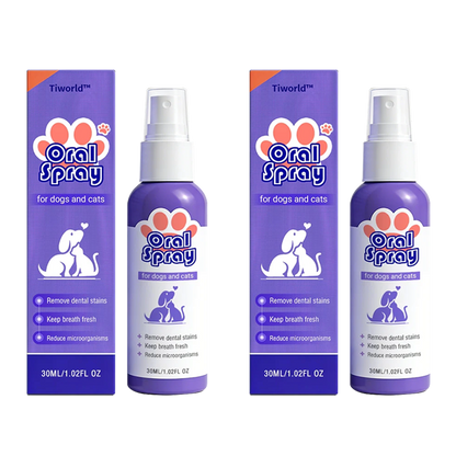 Tiworld® Pet Oral Spray ✅ Freshen Breath, Remove Tartar & Promote gum regeneration, stabilize teeth 🦷-$AC