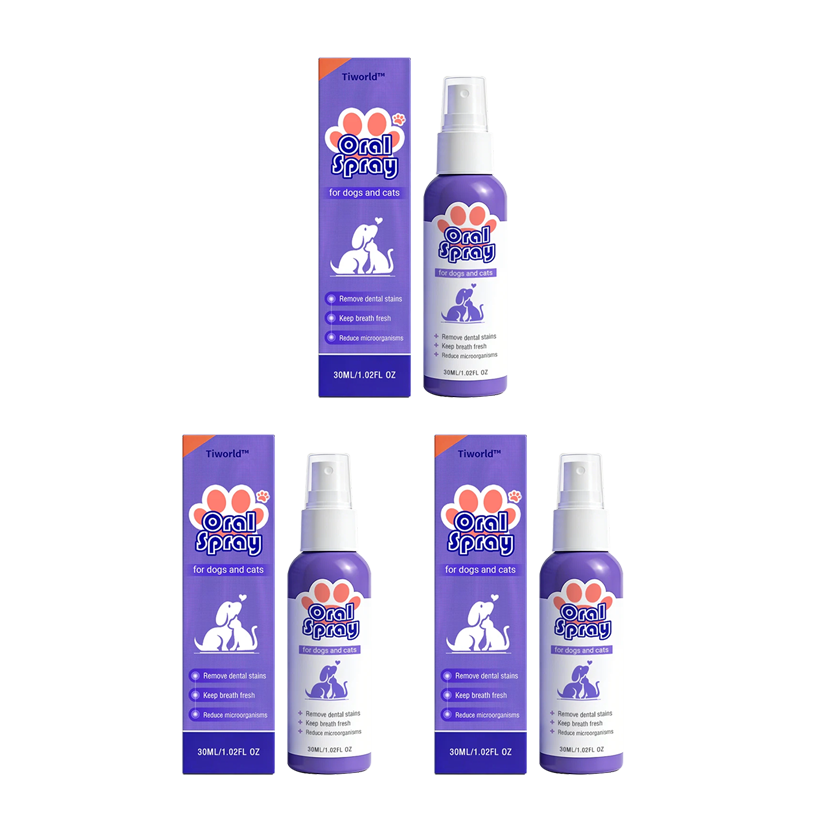 Tiworld® Pet Oral Spray ✅ Freshen Breath, Remove Tartar & Promote gum regeneration, stabilize teeth 🦷-$AC