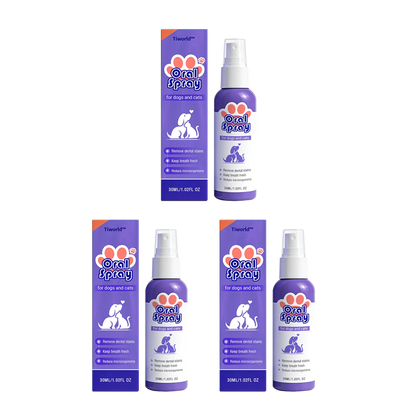 Tiworld® Pet Oral Spray ✅ Freshen Breath, Remove Tartar & Promote gum regeneration, stabilize teeth 🦷-$AC