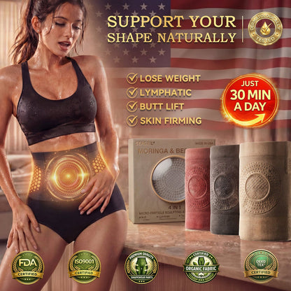 SEAGRIL® 𝐌𝐨𝐫𝐢𝐧𝐠𝐚 & 𝐁𝐞𝐫𝐛𝐞𝐫𝐢𝐧𝐞 4‑In‑1 Micro‑Particle Sculpting & Fat‑Burn Shorts