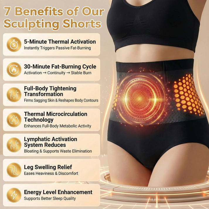 SEAGRIL® 𝐌𝐨𝐫𝐢𝐧𝐠𝐚 & 𝐁𝐞𝐫𝐛𝐞𝐫𝐢𝐧𝐞 4‑In‑1 Micro‑Particle Sculpting & Fat‑Burn Shorts