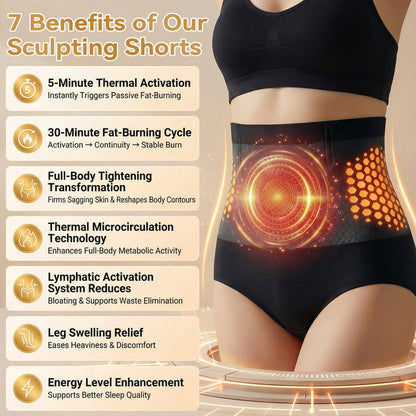 SEAGRIL® 𝐌𝐨𝐫𝐢𝐧𝐠𝐚 & 𝐁𝐞𝐫𝐛𝐞𝐫𝐢𝐧𝐞 4‑In‑1 Micro‑Particle Sculpting & Fat‑Burn Shorts