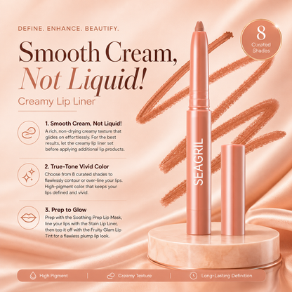 SEAGRIL® Easy Glide Lip Liner — Creamy, Blendable Color with Smooth Application, Summervibes