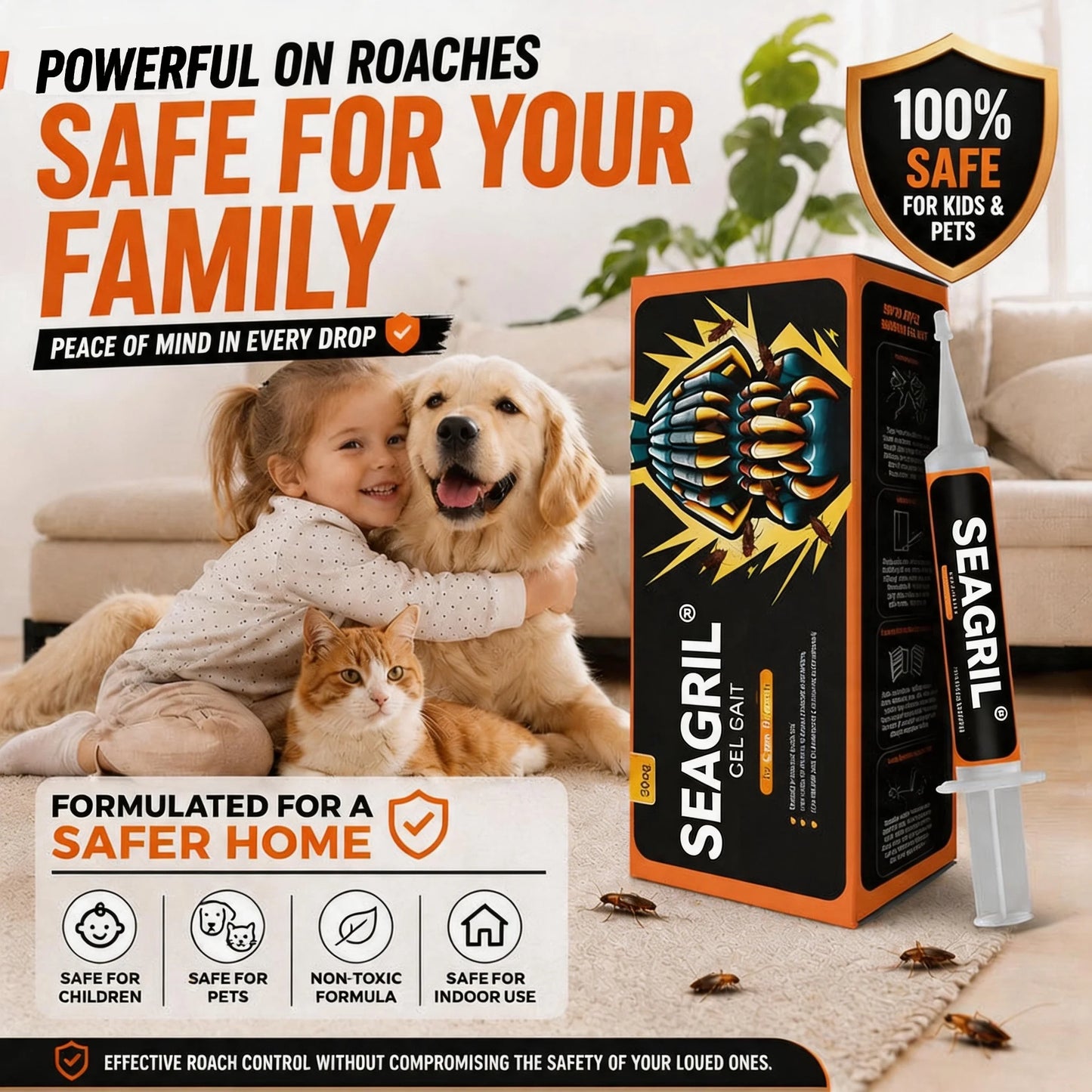 🔥Limited-Time Offer – Save 50% Today🔥SEAGRIL® Cockroach Gel Bait (New Upgraded Formula)