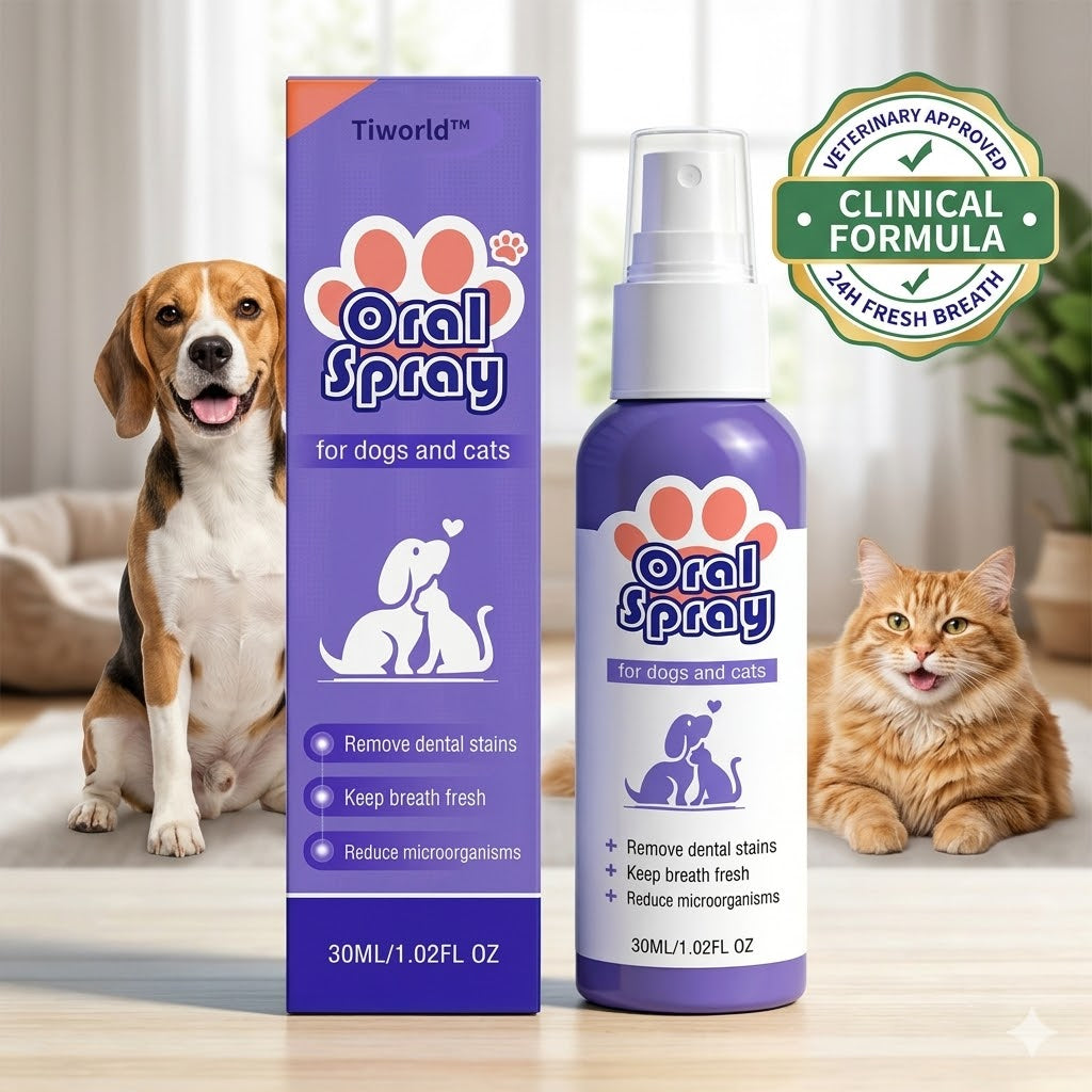 🦷 Tiworld™ Pet Oral Spray | Fresher Breath, Zero Brushing