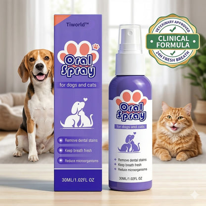 🦷 Tiworld™ Pet Oral Spray | Fresher Breath, Zero Brushing