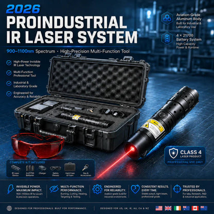 🔥2026 New Design 120W 900-1100NM Powerful IR Laser Pointer