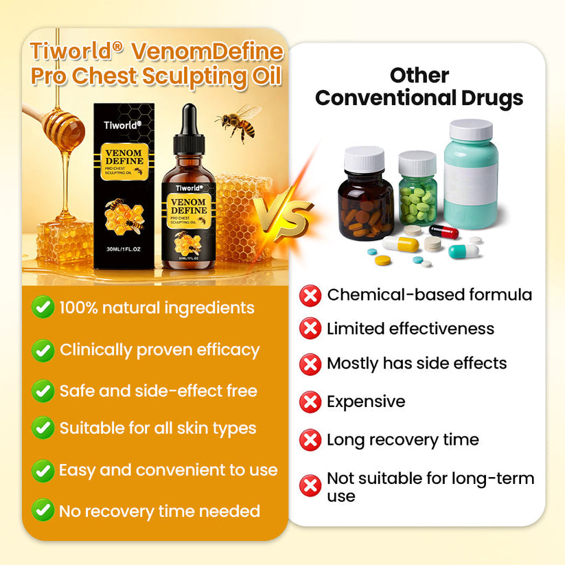 🔥 MEN’S CHEST-CONTOUR UPGRADE💪 Tiworld® VenomDefine Pro Chest Sculpting Oil 🐝 Daily Bee Venom Support for a Firmer-Looking, More Defined Chest