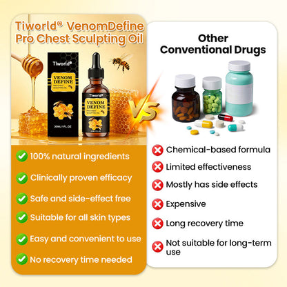 🔥 MEN’S CHEST-CONTOUR UPGRADE💪 Tiworld® VenomDefine Pro Chest Sculpting Oil 🐝 Daily Bee Venom Support for a Firmer-Looking, More Defined Chest