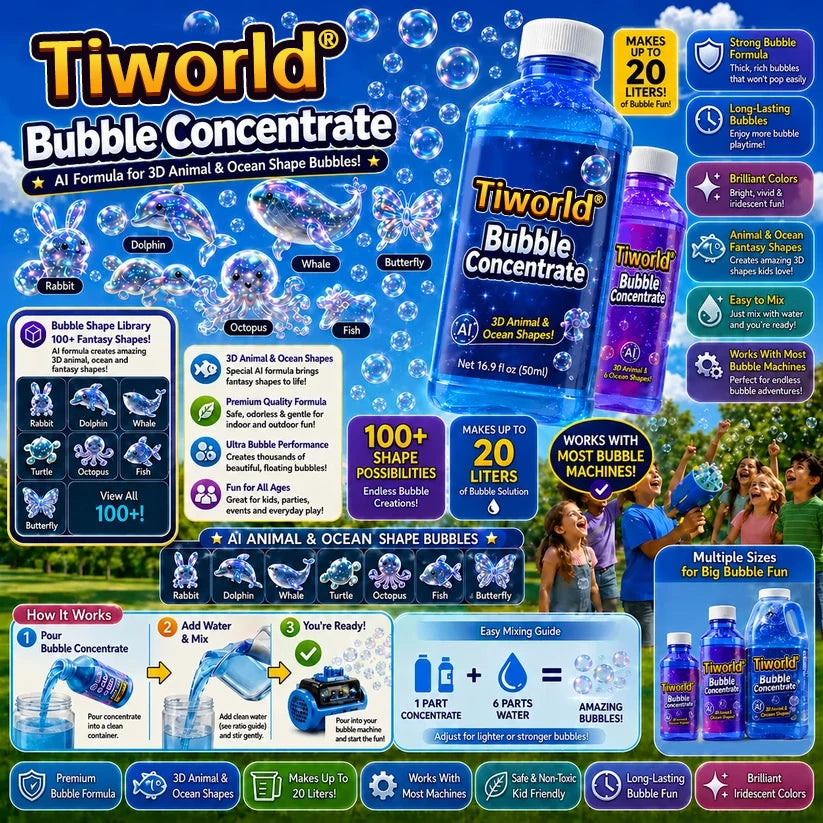 Tiworld® Bubble Concentrate —— Animal & Ocean Fantasy Theme