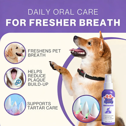 Tiworld® Pet Oral Spray ✅ Freshen Breath, Remove Tartar & Promote gum regeneration, stabilize teeth 🦷-$AC